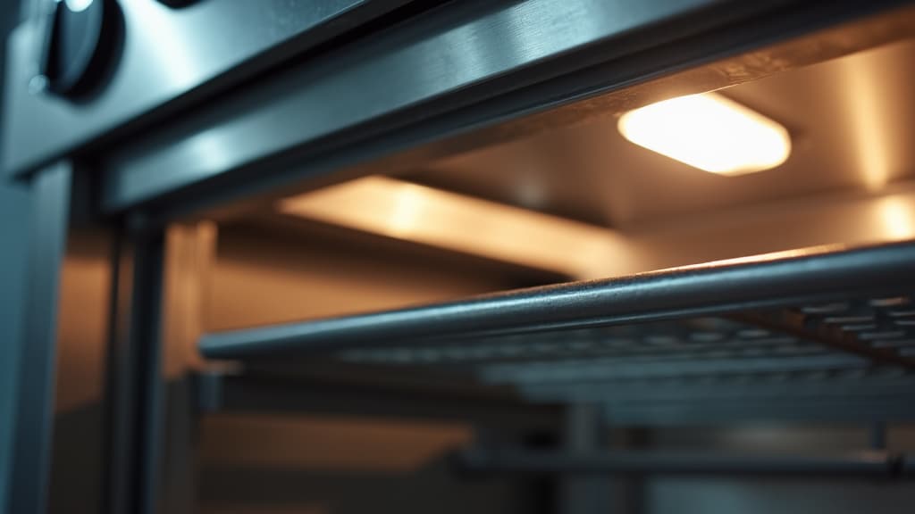 Commercial appliance repair technician fixing an industrial oven with urgency