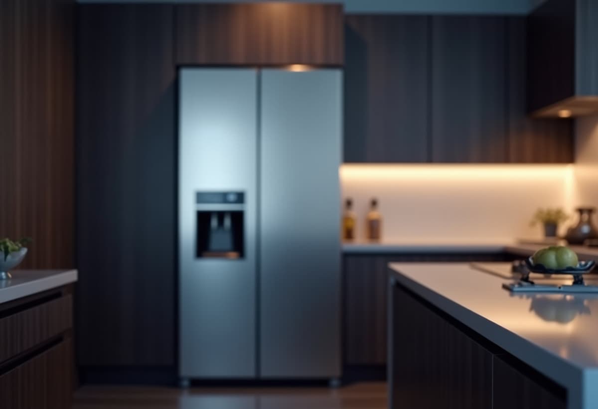 technician working on Viking appliance in luxury kitchen