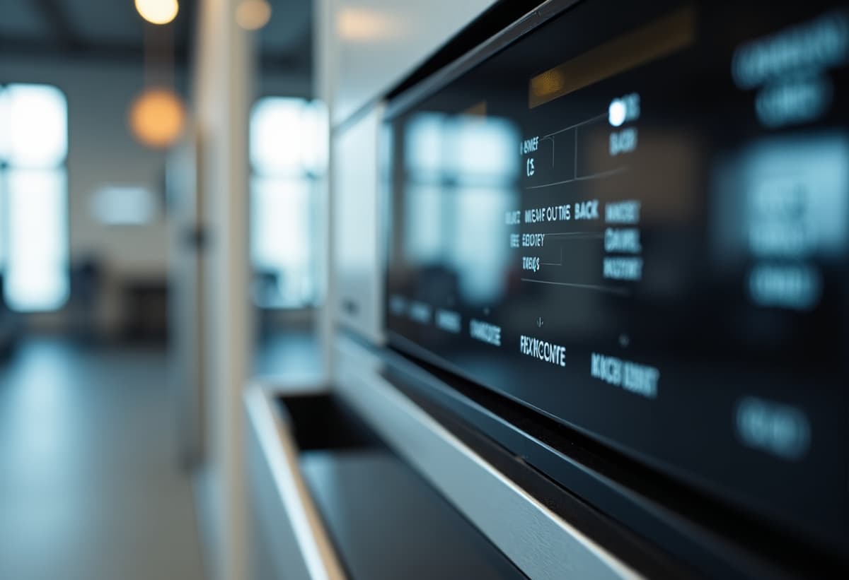 Miele repair technician inspecting dishwasher panel