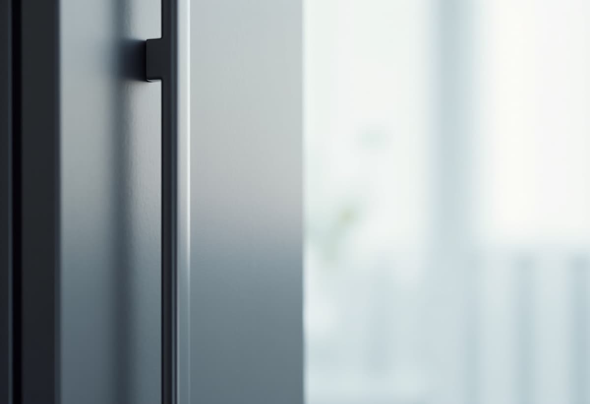 Modern kitchen with luxury refrigerator in Sacramento home