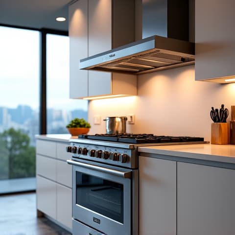 Viking commercial-grade range, showcasing robust repair quality in a high-volume Sacramento restaurant kitchen.