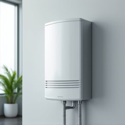 New hot water heater installation service in Sacramento. A newly installed hot water heater, demonstrating our expertise in efficient and safe appliance setup for Sacramento residents, ensuring reliable hot water supply.