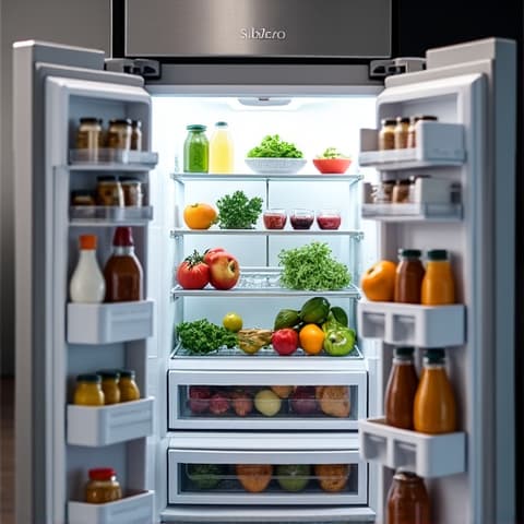 Sub-Zero Refrigerator 500 Series Repair in Sacramento. High-end appliance repair technician working on a Sub-Zero 500 series refrigerator, detailing the intricate repair process and restored functionality.