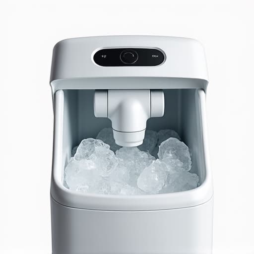 Close-up of a broken refrigerator ice maker, indicating a need for repair in Sacramento