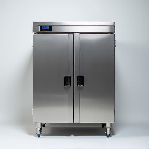 Commercial kitchen with large oven and professional chef